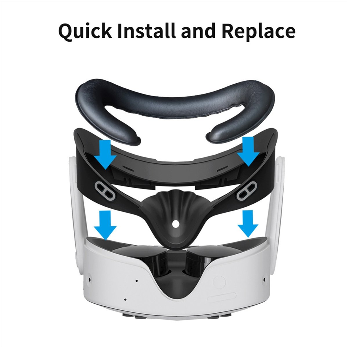 *A14E Comfortable Adjustable F - Vr Facial Interface Foam Pad Leather ulasan dan harga