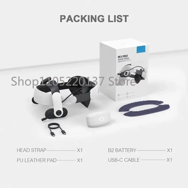 B-O-B-O M3 Pro Head Strap Comp - Head Strap With Battery Pack Vr Elite ulasan dan harga